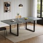 okwish Esstisch Ausziehbar für 6-10 Personen mit Metallbeine 220 x 80 cm Grau_2