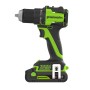Greenworks Akku-Bohrschrauber, schwarz-grün, 24 V, mit Akku. Für Bohr- und Schraubarbeiten.