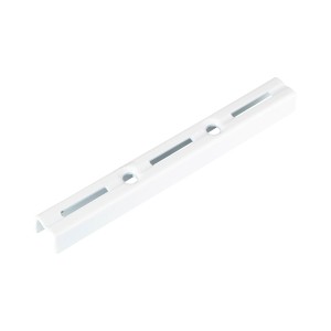 Weiße Regalschiene, 50 cm lang, für Regalböden und Möbelbau bis 55 kg belastbar.