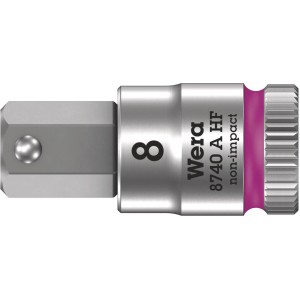 Wera Zyklop Bitnuss 8740 A HF mit 6,3 mm (1/4")-Antrieb für Innensechskants 8 mm