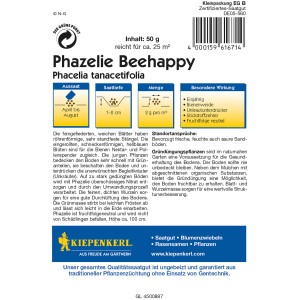 Kiepenkerl Gründünger Phacelia Beehappy Packung, Bienenweide und Bodendecker.