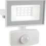 Weißer LED Außenstrahler 10W mit Bewegungssensor für mehr Sicherheit.