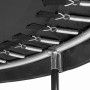 Detailaufnahme: Schwarzes Salta Trampolin Comfort Edition (Ø 366 cm) mit Federn und Rahmen.