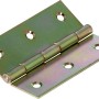 Gelb verzinktes Scharnier, schmal, 60x34 mm, für bewegliche Verbindungen.