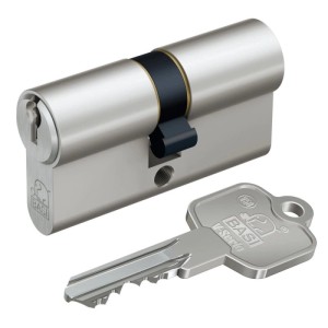 Basi V50 Profil-Doppelzylinder, 35/45 mm, mit Schlüssel. Eisenwarenbeschlag für Haustüren und Wohnungstüren.