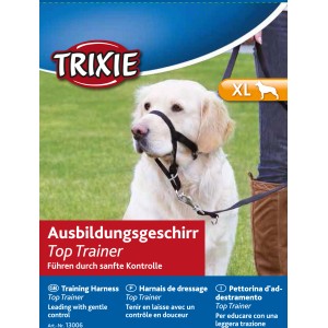 Trixie Ausbildungsgeschirr Top Trainer XL in Schwarz am Hund.