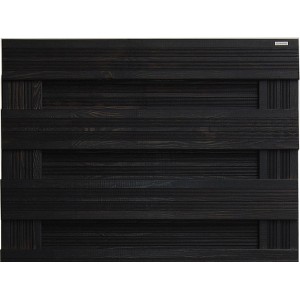 Anthrazitfarbenes Sichtschutzzaun-Element Goch, 180x90 cm, aus lasiertem Holz.