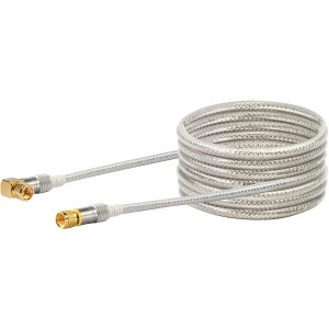 Schwaiger SAT Anschlusskabel, 10 m, mit F-Steckern und 110 dB Schirmung für störungsfreien Empfang.