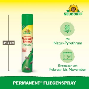 Neudorff Permanent Fliegenspray 750ml zur Insektenbekämpfung. Wirkt sofort und langanhaltend.