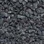 Nahaufnahme von Ebano-Schwarz Marmor Zierkies (15-25mm) im Big-Bag für Garten und Landschaft.
