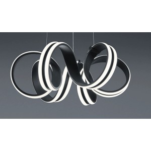 Trio Leuchten LED-Deckenlampe Carrera Schwarz matt EEK: A+