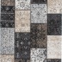 Vintage Teppich Vecchia 1110 Silber, 160x230 cm, handgefertigt im Patchwork-Design.