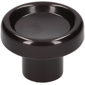 Siro Möbelknopf 0291, schwarz-braun, Ø 28 mm, aus Kunststoff.