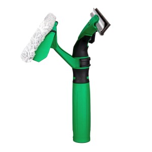Unger VisaVersa Pro 2-in-1 Fensterwischer, grün, 35 cm. Reinigungsgerät mit Mikrofaserpad.