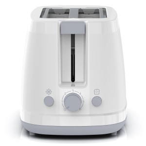 Weißer Silva Homeline Toaster TA 2302 mit Bräunungsgradregler und Brötchenaufsatz.