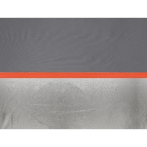 Detailaufnahme: Graue Apa Hagelschutz-Ganzgarage mit orangem Gummizug für PKW.