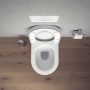 Duravit Wand WC Set Starck 3, weiß, mit WC-Sitz und Absenkautomatik, Aufsicht.