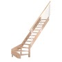 Treppe Mykonos Pro Eiche Gew. R 80 cm Design-Geländer-Holzstäbe FSC®