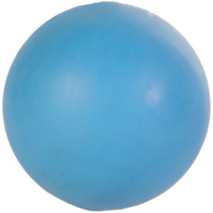 Blauer Jollypaw Ball aus Naturgummi, ø 6 cm, für Hunde, ein Apportierspielzeug.