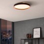 Moderne Eglo LED-Deckenleuchte Montemorelos-Z in Schwarz und Weiß mit smarten Funktionen.