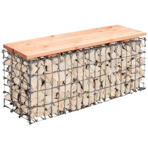 Gabionen-Gartenbank 100 cm x 46 cm x 30 cm