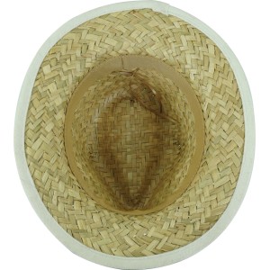 Strohhut Männer Natural Band Weiß Gr. 59