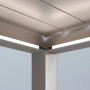 Weide E-Deluxe Plus | elektrische Pergola mit LED | Voll Aluminium | 4 x 6 M | motorisiertes Lamellendach Ivory Sand_6