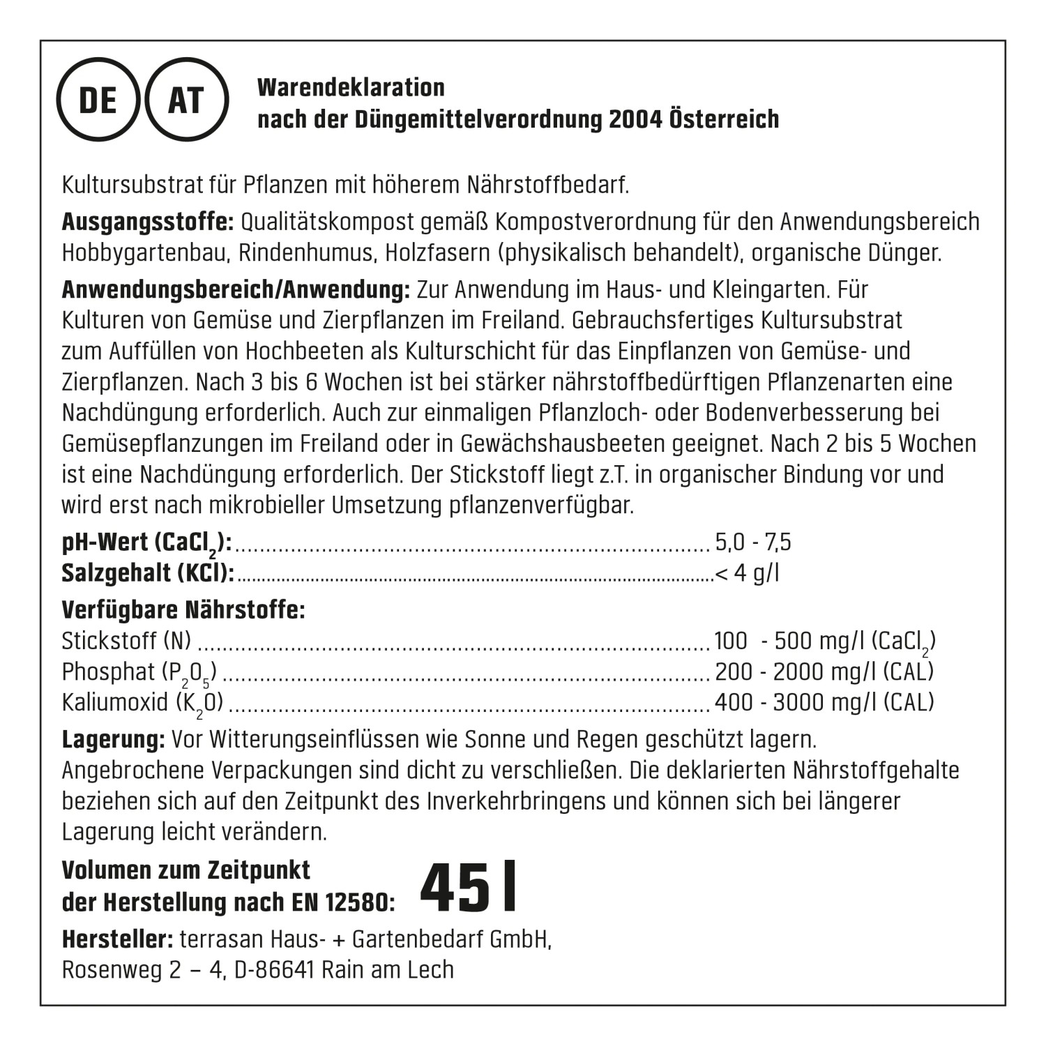 Detailansicht der Inhaltsangabe von GROW by OBI BIO Garten- und Hochbeeterde, 45l.
