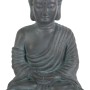 Graue Buddha Gartenfigur (40 cm) aus Polystein für den Außenbereich.