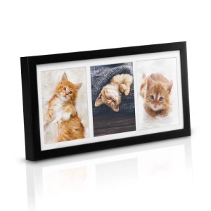 Schwarzer Bomoe Galeria Bilderrahmen für 3 Fotos (10x15cm), ideal für Dekoartikel & Wohnaccessoires.