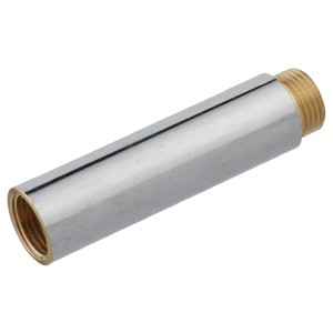 Kirchhoff Hahnverlängerung, 1/2 Zoll, 100 mm, Chrom, aus Messing für Gewindefittings.