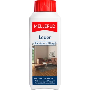 Mellerud Leder Reiniger & Pflege 0,25l Flasche für Ledermöbel und -kleidung