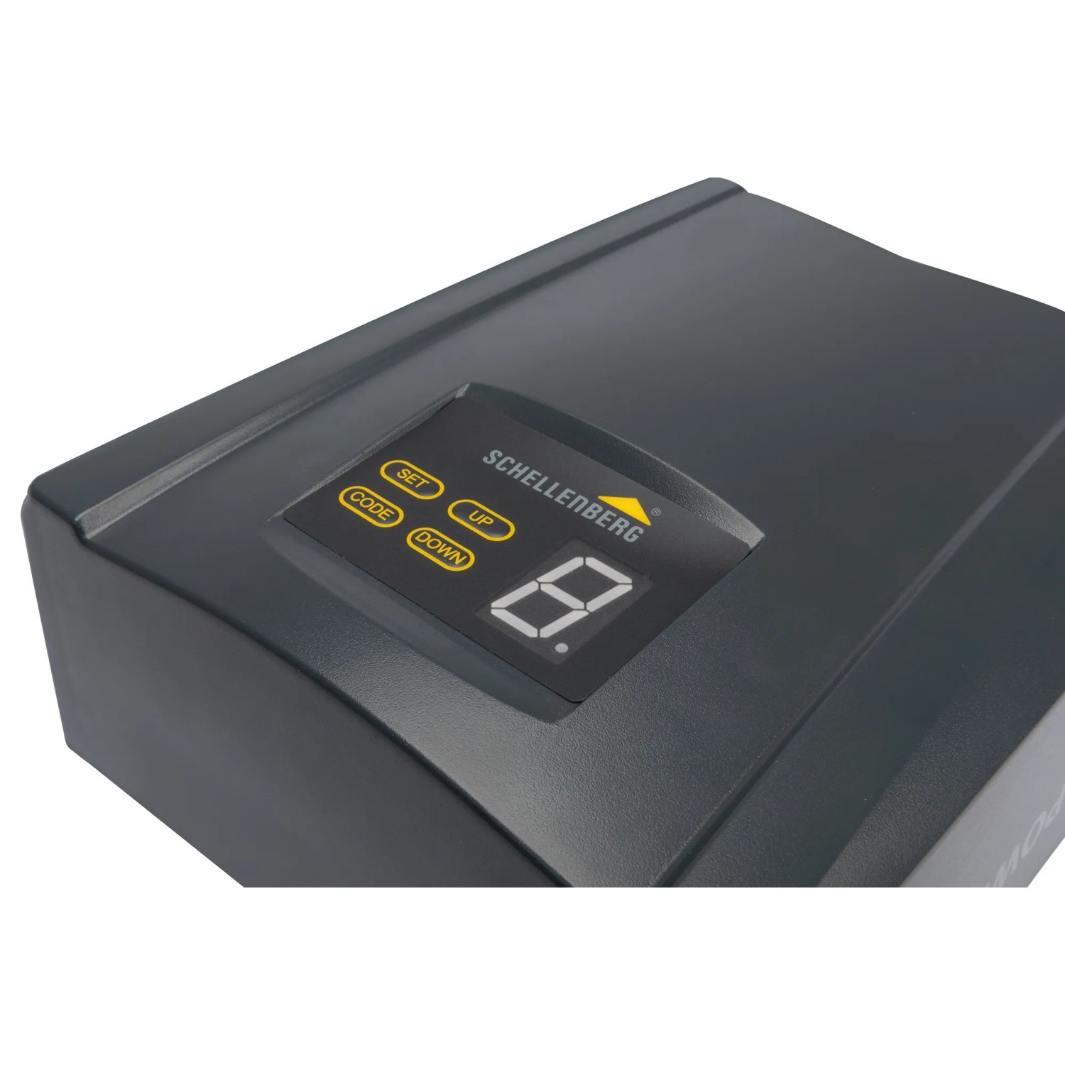 Schellenberg Garagentorantrieb Powerlift 800 N, Detailansicht der Steuerung mit Display.