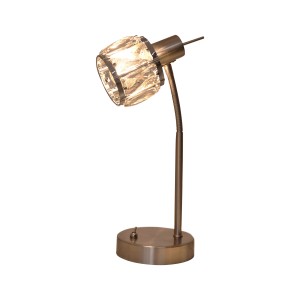 Näve LED-Tischleuchte Josefa, Metall blank, Design-Tischlampe mit warmweißem Licht.