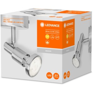 Ledvance LED-Spot, 1-flammig, silberfarben, 14,6 cm. Deckenleuchte für Innenräume.