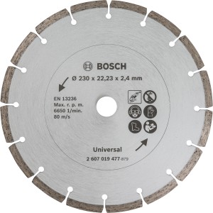 Bosch Diamanttrennscheibe Promoline, 230mm, für Baumaterialien wie Beton und Stein.