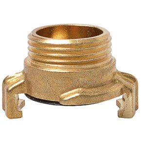 Kirchhoff Schnellkupplung-Gewindestück aus Messing, 33,3 mm (1AG), blank, für Schlauchverbinder.