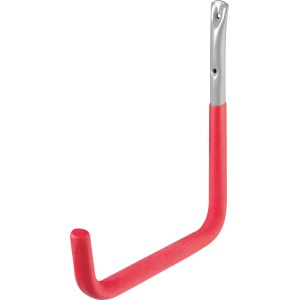 Beschichteter Wandhaken mit roter Gummierung für die Wandmontage.