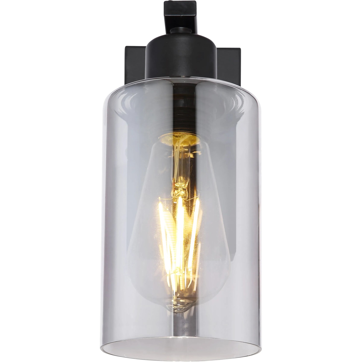 Globo Wandleuchte Hadera, schwarz matt, Glas. Moderne Wandlampe für Innenräume.