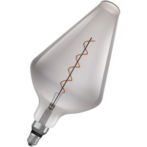 Osram LED-Leuchtmittel E27 4W, extra warmes Licht, smokeyfarbenes Glas, dimmbar.