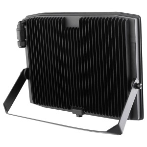 Schwarzer E2 Elektro LED-Strahler PRO 200W IP65 für den Außenbereich, Rückansicht.