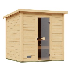 Weka Saunahaus Kaapi 3 Klassik-Ofen Natur