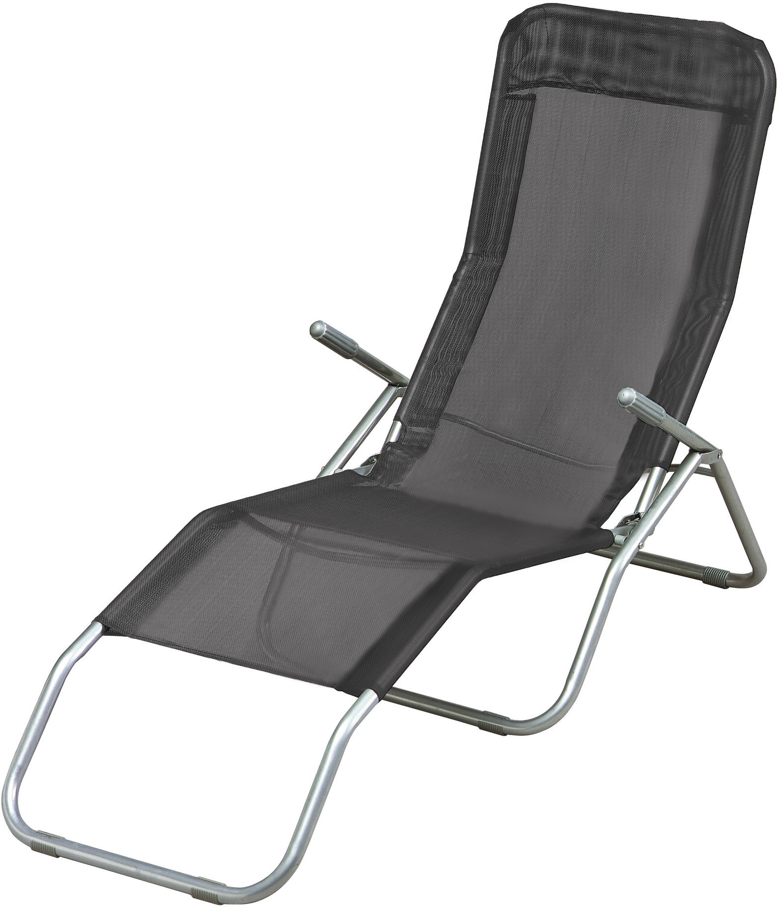 Sonnenliege klappbar Schwarz 157,5 cm x 49,5 cm kaufen bei OBI