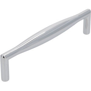 Siro Möbelgriff 1837, Chrom glänzend, Lochabstand 128mm. Metall Bügelgriff für Schrank und Schublade.