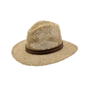 Hellbrauner Scheibler Strohhut Theo, Größe 57, ideal für Gartenarbeit und Freizeit.