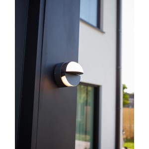 Lutec LED-Außenwandleuchte Eklips Anthrazit mit drehbaren Köpfen