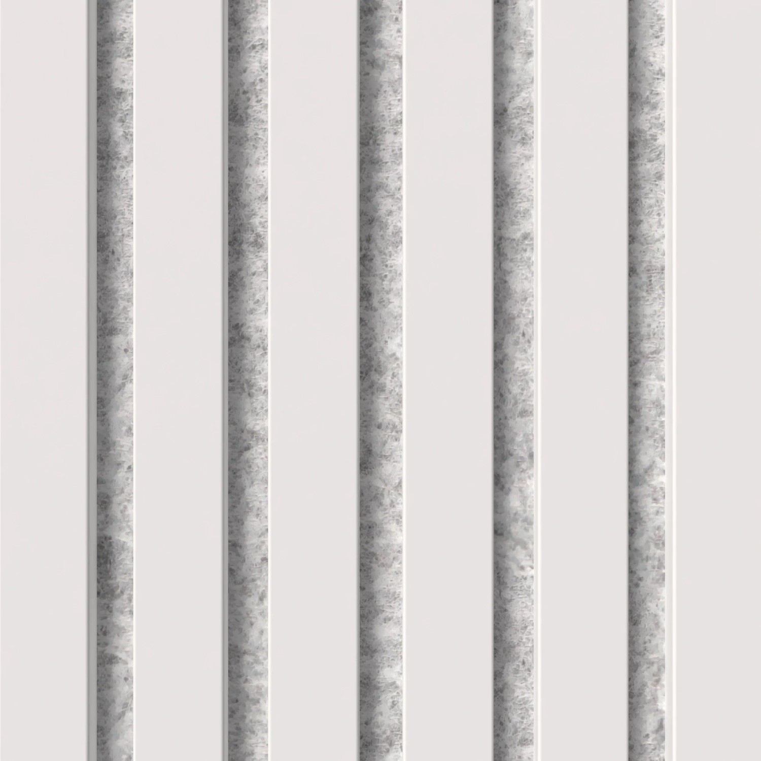 Akustikpaneel Basic Weiß/Filz Grau, 32x240cm, 2 Stk., zur Wand- und Deckenverkleidung.