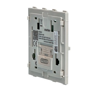Rückseite Merten System Design Funk-Taster MEG5001-6000 für Hausautomation.