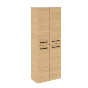 Fackelmann Badmöbel Doppel-Hochschrank B.Round 60 cm Sandeiche