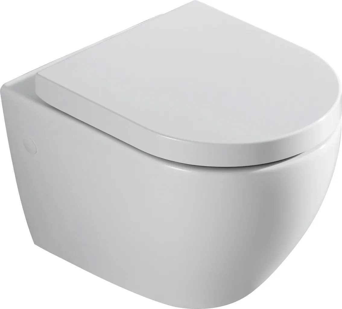 VEREG VEROSAN Wand-WC Set RIVO - Spülrandlos Mit WC-Sitz In Weiß